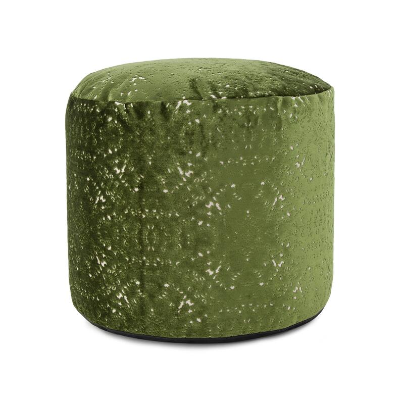 Allan Andrews Round Tall Pouf Pasini Emerald - Pasini Emerald