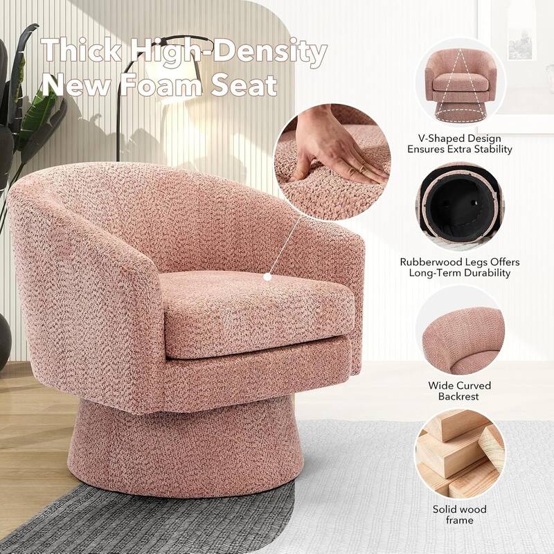 360° Swivel Comfy Accent Sofa Chair for Living Room, Bedroom