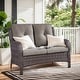 preview thumbnail 25 of 58, Gymojoy Outdoor High-back Wicker Loveseat Sofa For Home Garden