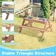 preview thumbnail 12 of 16, 3-in-1 Kids Outdoor Wooden Picnic Table