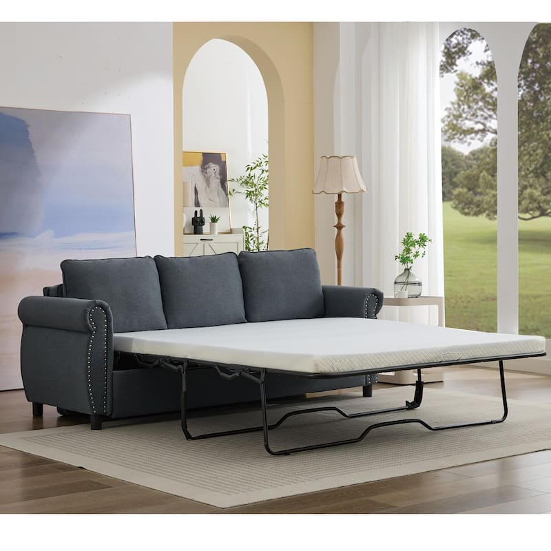 81.5" 2-in-1 Queen Convertible Sleeper Sofa Bed