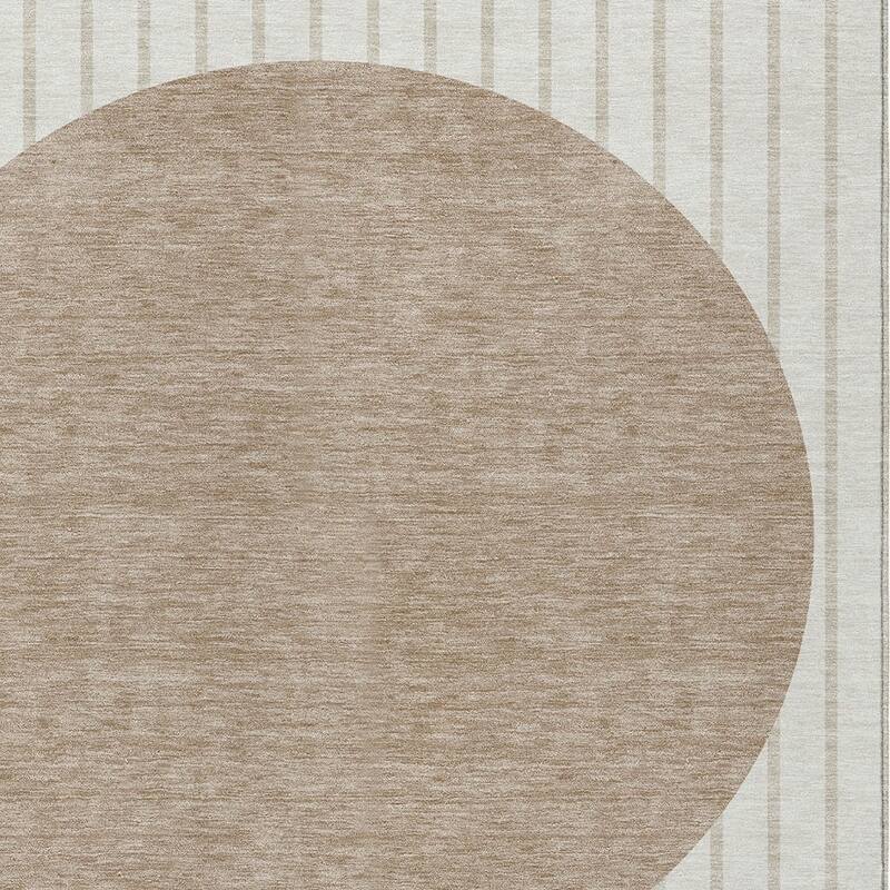 HomeRoots Striped Transitional Rectangle Outdoor Rug