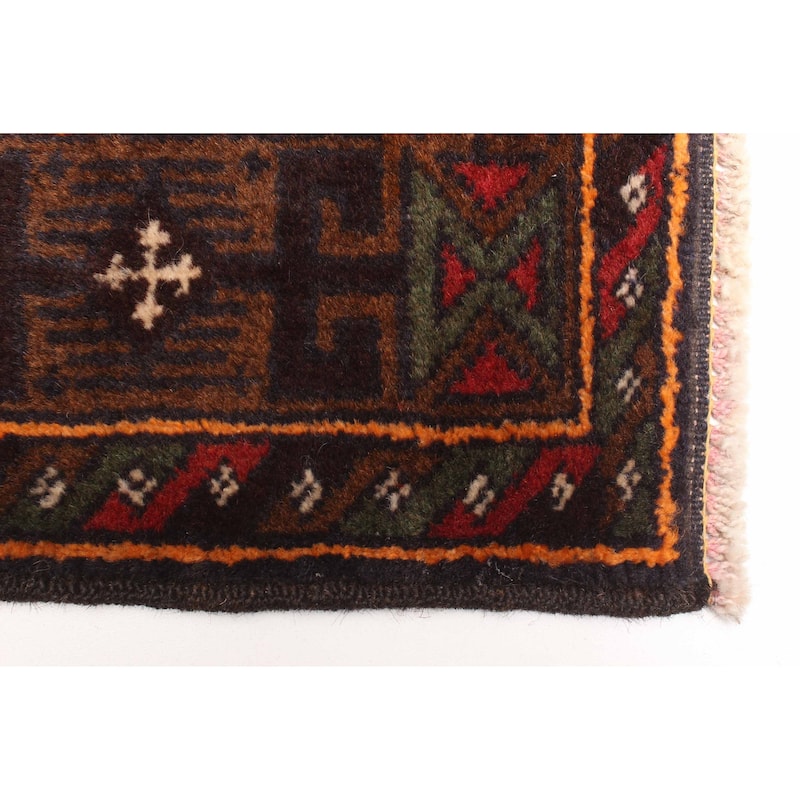 ECARPETGALLERY Hand-knotted Teimani Dark Grey Wool Rug - 2'8 x 4'8