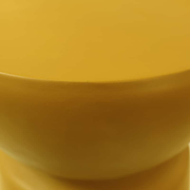 Axton Outdoor Concrete Side Table, Yellow