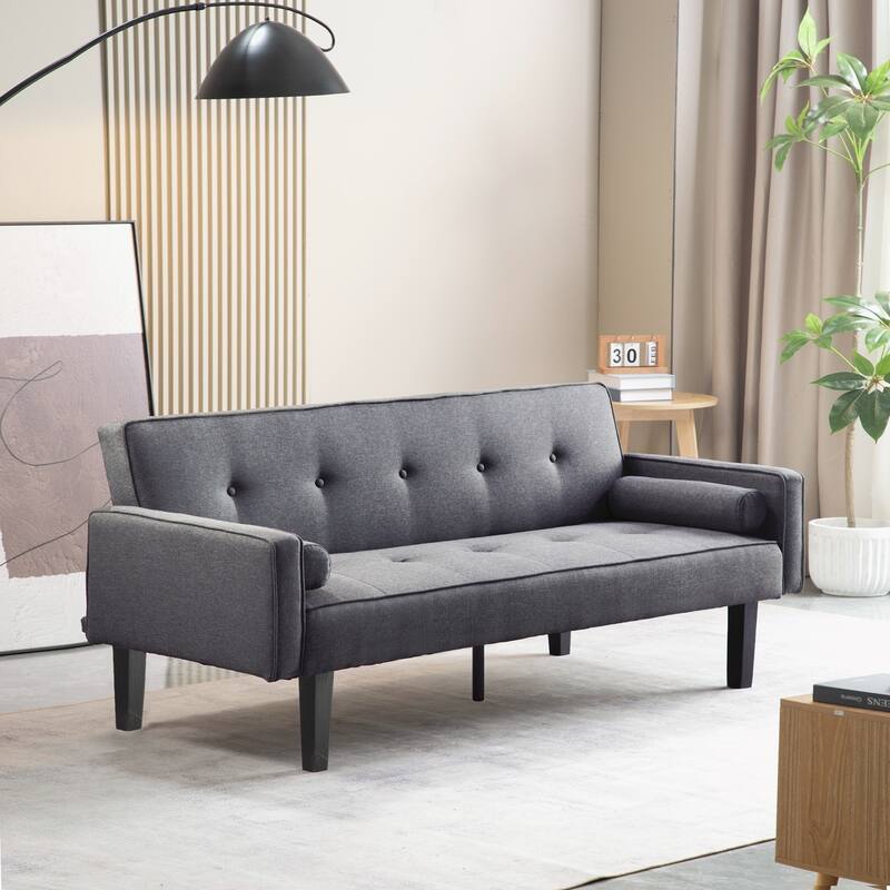 Futon Sofa Bed Convertible Couch Bed with Armrests