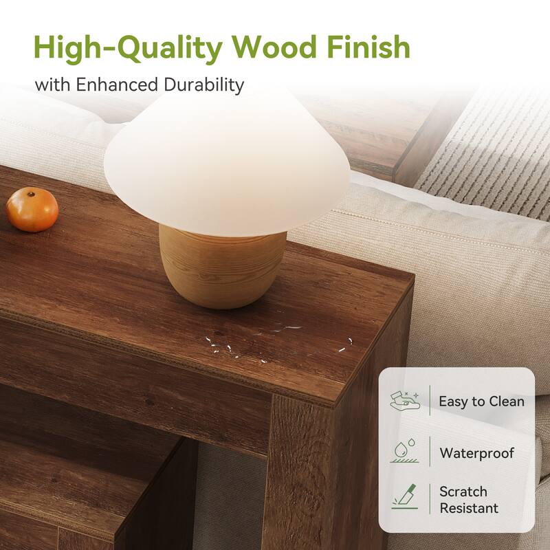 63"Console Table For Entryway,2-Tier Entryway Console Table