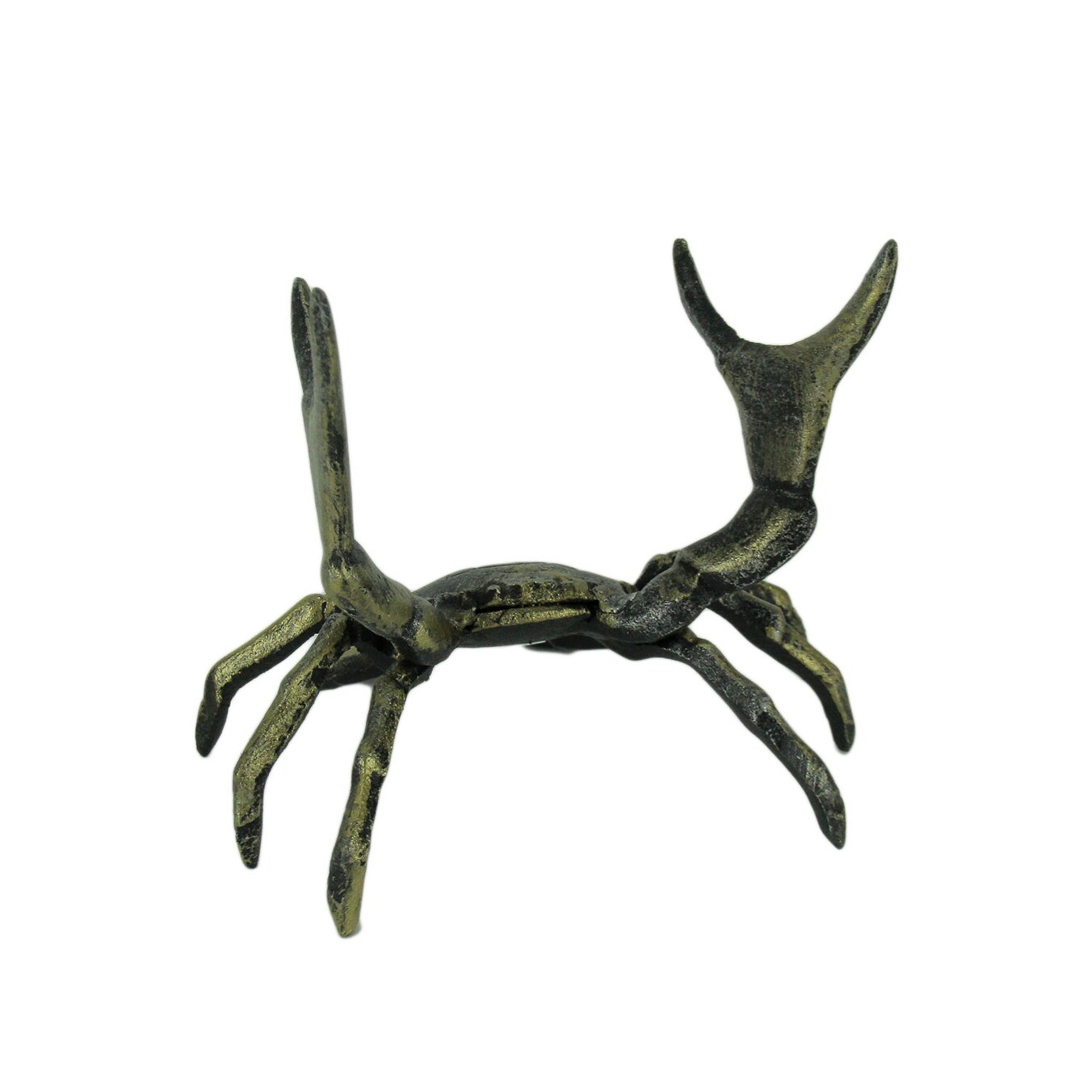 Antique Gold Cast Iron Crab Wine Bottle Holder 6 X 75 5 Cast Iron Crab Wine Bottle Holder