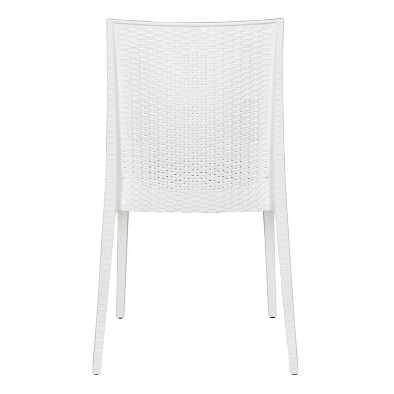 Mace Outdoor Wicker-Style Weather-Resistant and Stackable Dining Chair for Patios, Cafes, Indoor and Outdoor