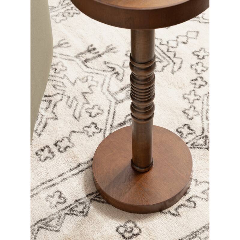 Kate and Laurel Bellport Pedestal End Table - 10x10x22