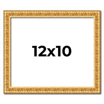 12x10 Frame Gold Real Wood Picture Frame Width 1 inches | Interior