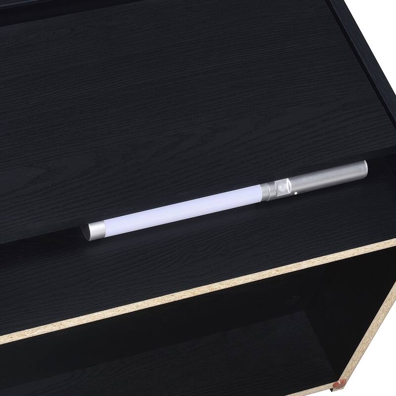 Geary 2-drawer Nightstand LED Lights and USB