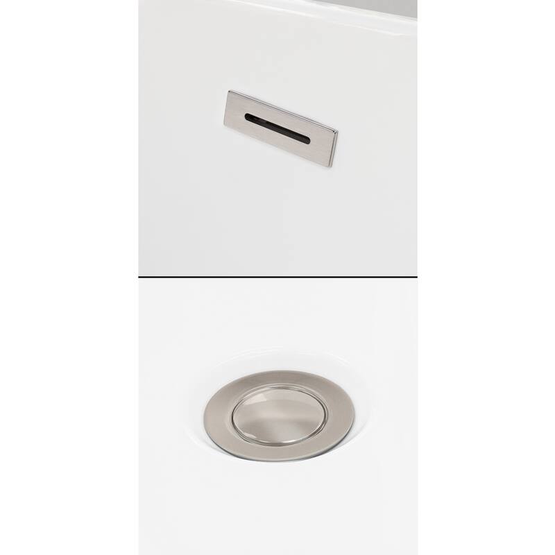 Wyndham Collection Juno 59-Inch Matte White Freestanding Tub w/ Faucet
