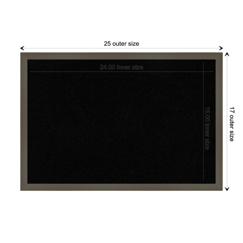 Svelte Wood Framed Black Corkboard Bulletin Board
