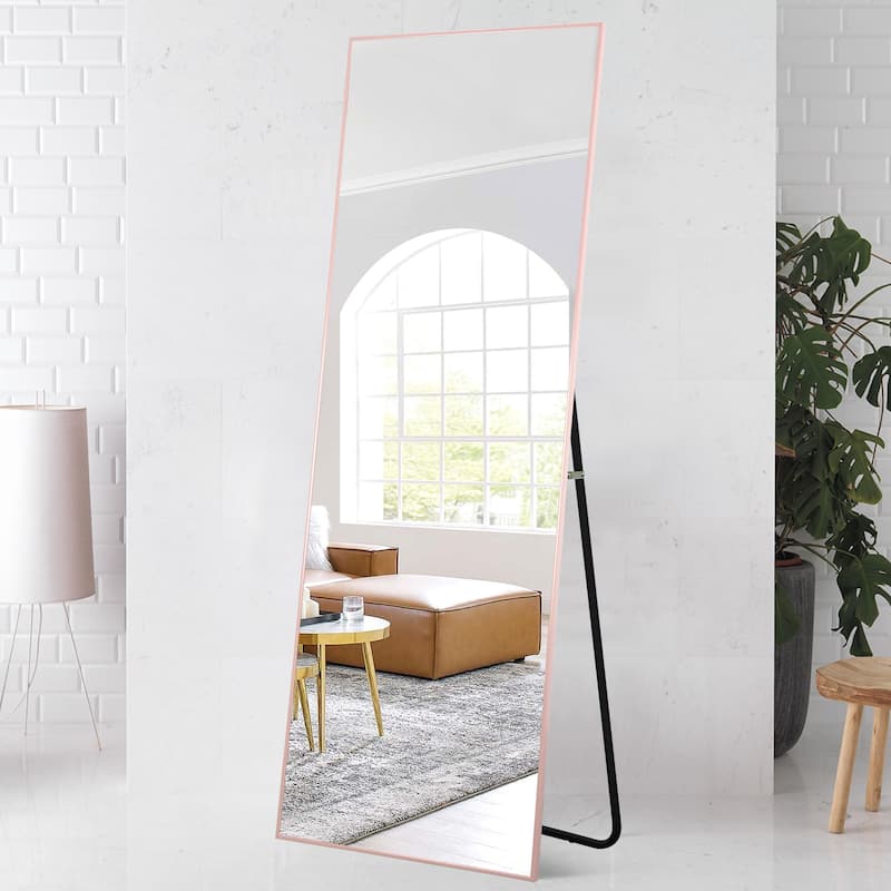Dovelina Modern Full Length Floor Mirror - Freestanding Vanity Mirror for Bathroom or Living Space