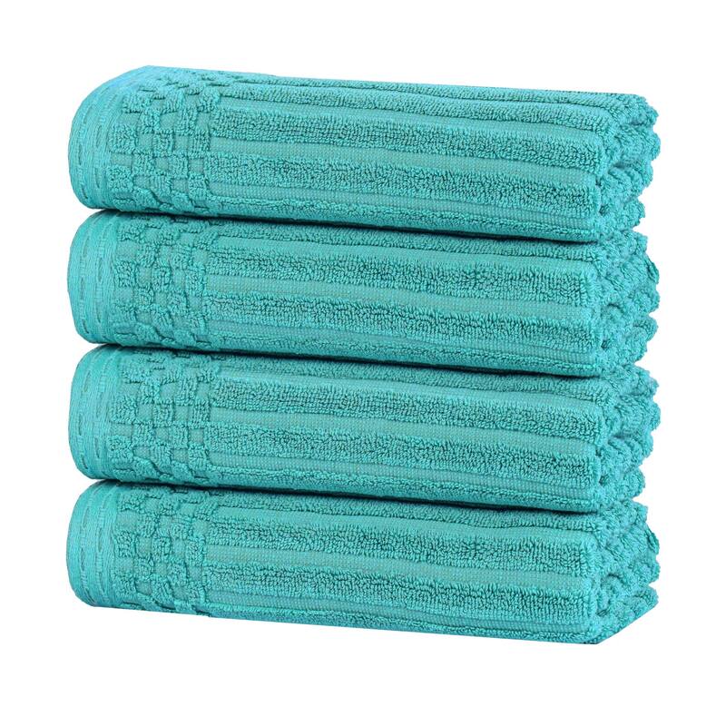 Superior Soho Ribbed Cotton Hand Towel Set of 4