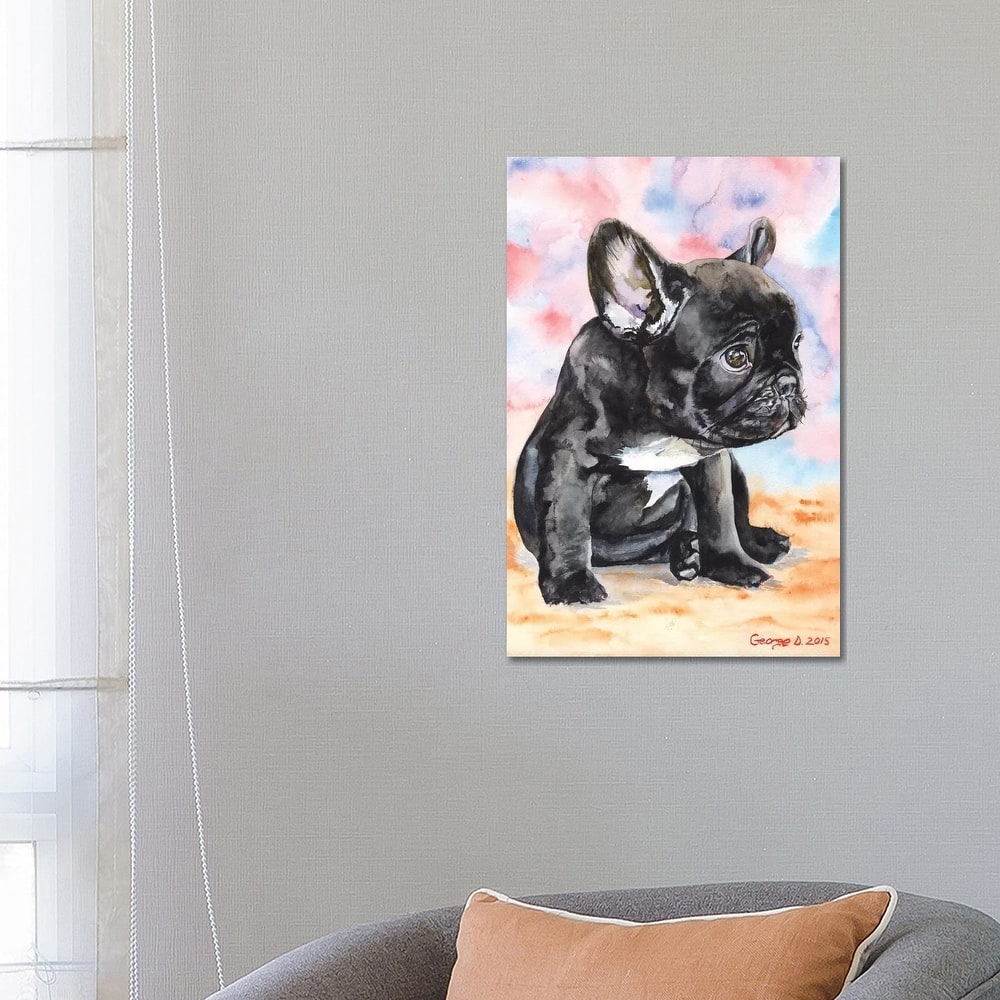iCanvas "French Bulldog Puppy II" by George Dyachenko Canvas Print