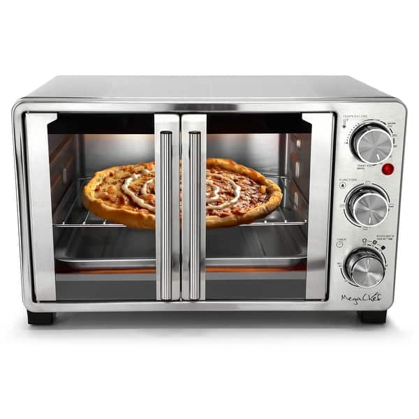 slide 2 of 9, French Door Counter Top Oven and Toaster 25L with Baking Tray and Convection Rack