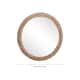 Natural Brown Wood Bohemian Rustic Wall Mirror with Bead Detail Collection