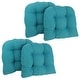 preview thumbnail 13 of 62, 19-inch U-Shaped Microsuede Chair Cushion (Set of 1, 2, or 4) Set of 4 - Aqua Blue