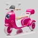 preview thumbnail 3 of 1, 12V Ride-On Motorcycle for Kids, Two Seats, Bluetooth Music, Oversized Storage Box, Ages 3-6 Rose Red