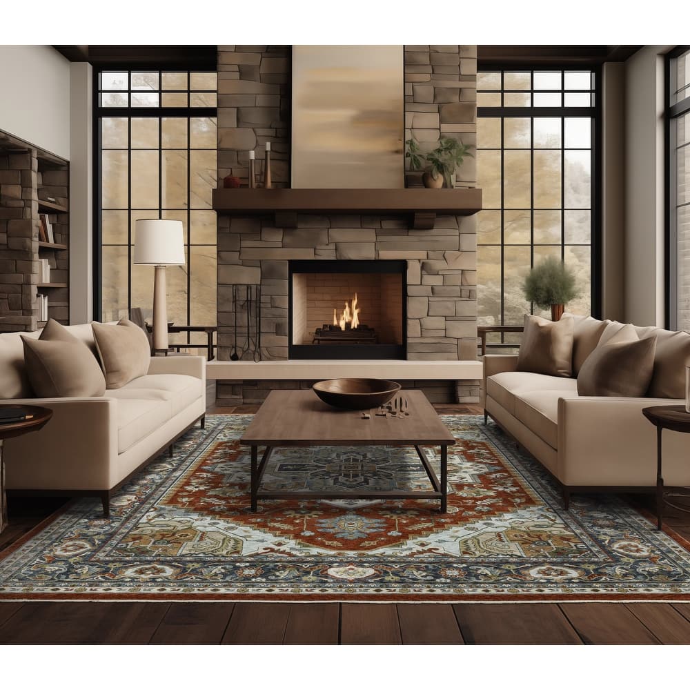 Style Haven Amelie Persian Medallion Indoor Area Rug