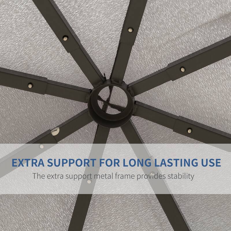 Outsunny 10x10-foot Steel Soft Top Canopy Gazebo