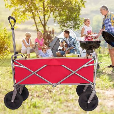 Collapsible Beach Trolley Cart Camping Folding Wagon