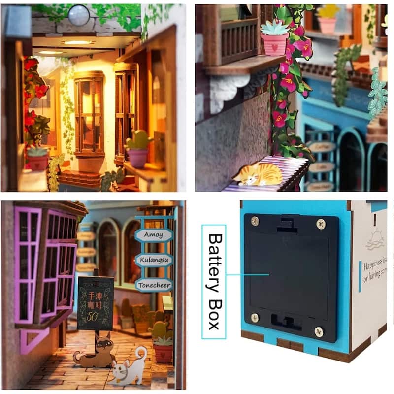 DIY 3D Book Nook Kit - Island of Love Cafe 83pcs