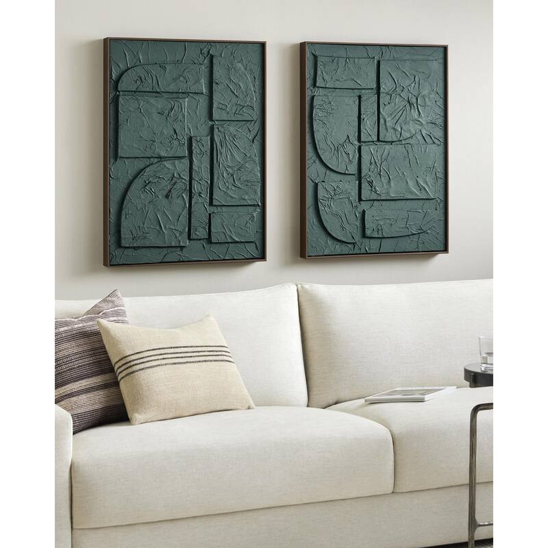 Livabliss Kako Modern Framed Art Set of 2 - Brown