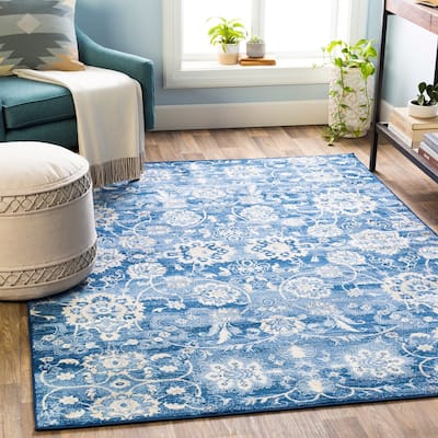 Copper Grove Ettiene Vintage Floral Trellis Area Rug