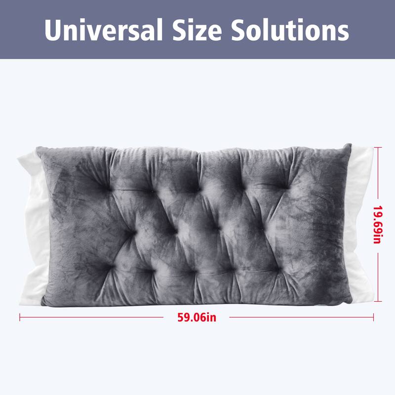 Velvet Bed Headboard Pillow with Tie-on Cushion Backrest for Bed Cushion,Sofa Cushion