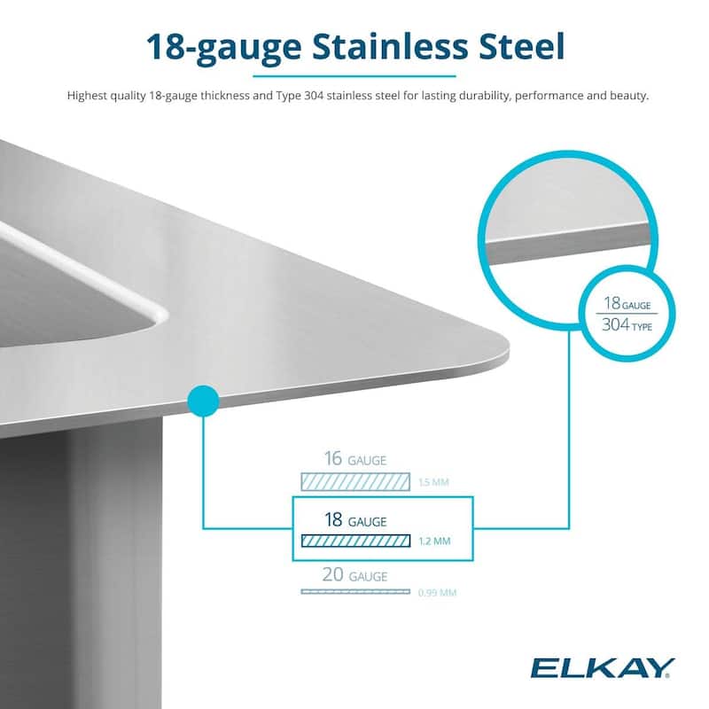 Elkay Crosstown 36-1/2" Undermount Single Basin Stainless Steel - Stainless Steel