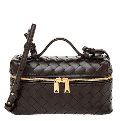 Bottega Veneta Bang Bang Vanity Case - Deep Brown