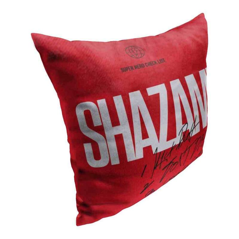 DC Shazam Check List 18 Inch Throw Pillow