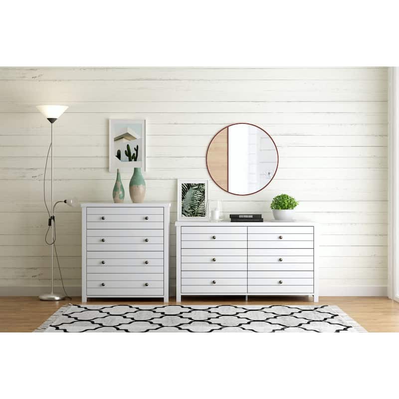 Living Essentials by Hillsdale Harmony Plank Front 4-drawer Chest