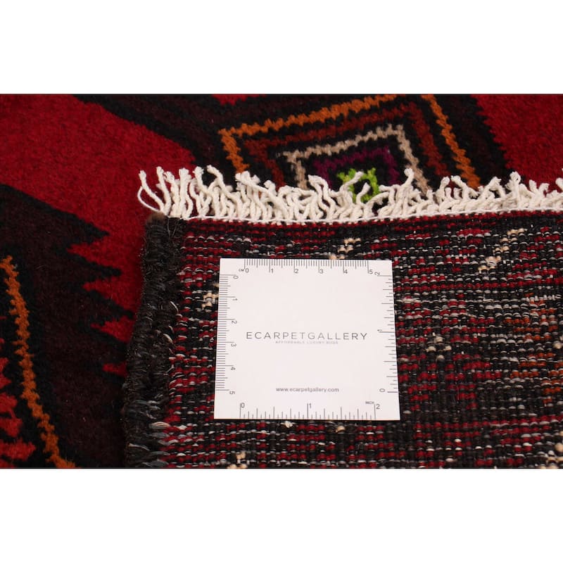 ECARPETGALLERY Hand-knotted Royal Baluch Red Wool Rug - 3'3 x 5'11