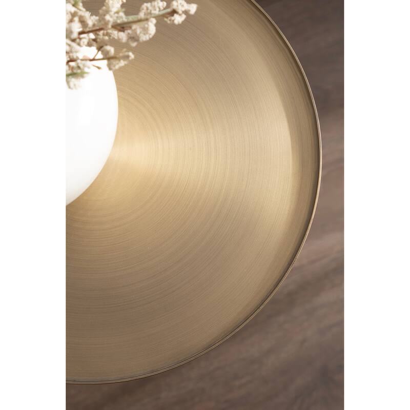 Kate and Laurel Vanora Metal and Marble Drink Table