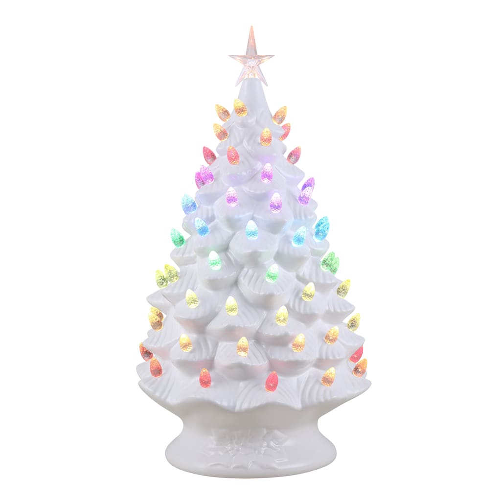 24 in. Nostalgic Ceramic Tree with RGB Lightshow