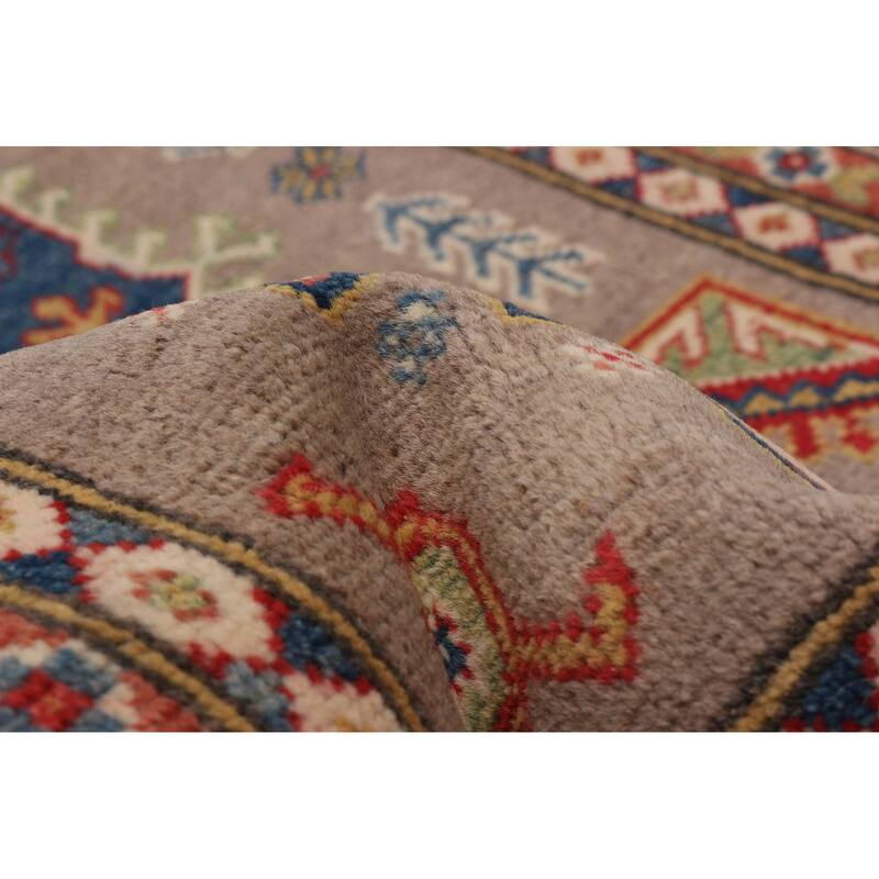 ECARPETGALLERY Hand-knotted Uzbek Ghazni Taupe Wool Rug - 3'3 x 4'10