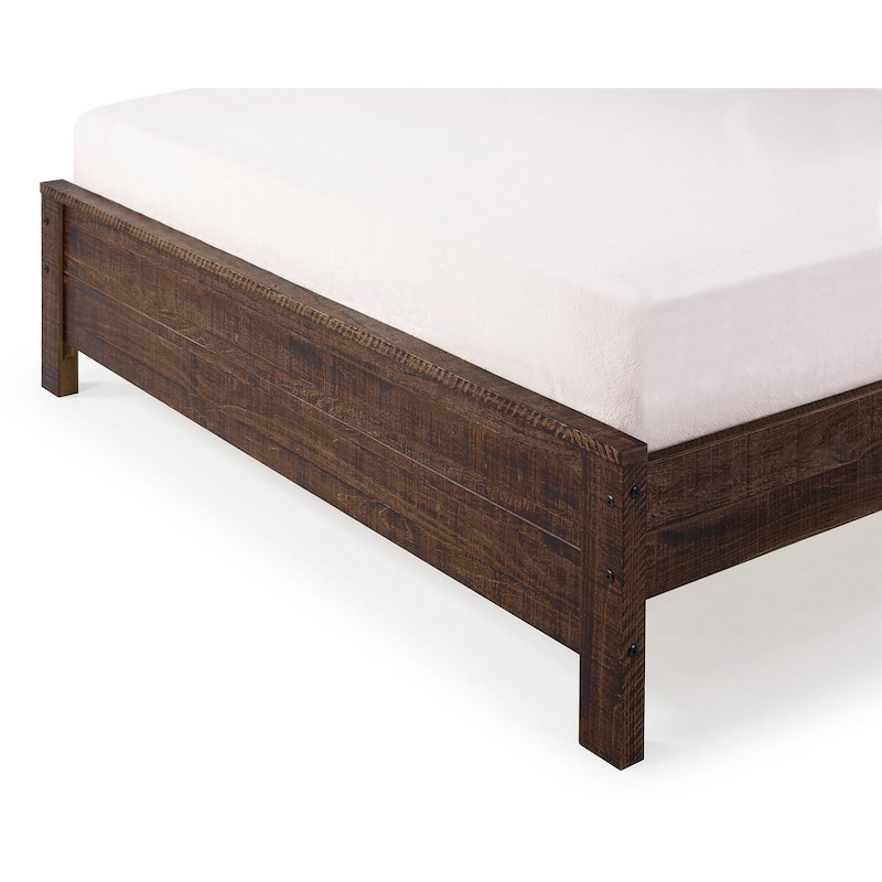 Yes4wood Albany Queen Bed Frame with Headboard, Solid Wood
