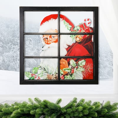 26"X26" Acrylic Santa Peeking In Window