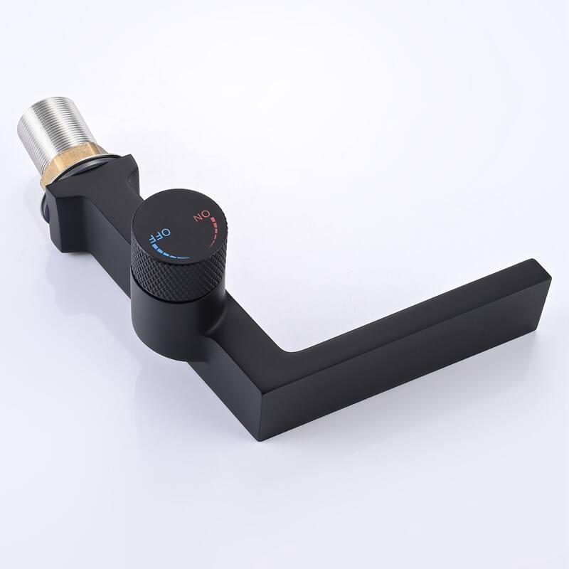 6 in.H Modern Matte Black/ Brushed Gold Single Handle Bathroom Faucet includes Hardware