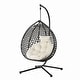 preview thumbnail 68 of 77, Wicker Hanging Egg Chair for Indoor and Outdoor Relaxation