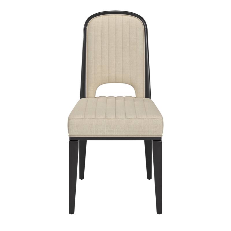Harstad 42"-60" Extendable Round Dining Set with Channel Stitching Upholstered Chairs by iNSPIRE Q Modern