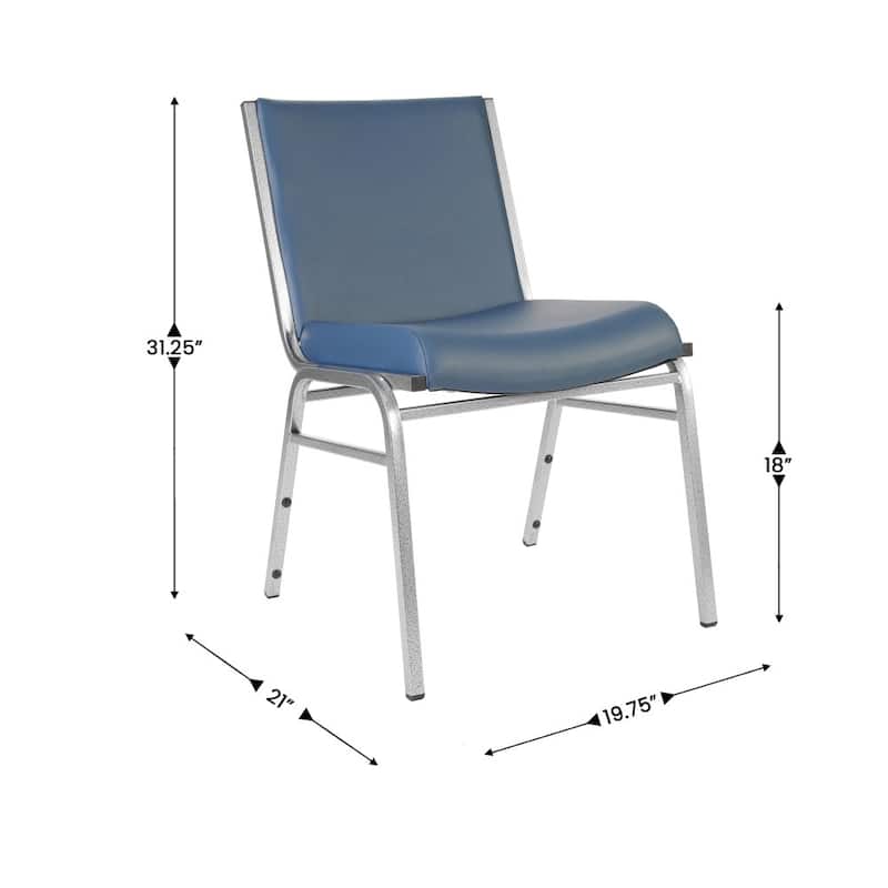 4 Pack Heavy Duty Stack Chair - 21"D x 19.75"W x 31.25"H