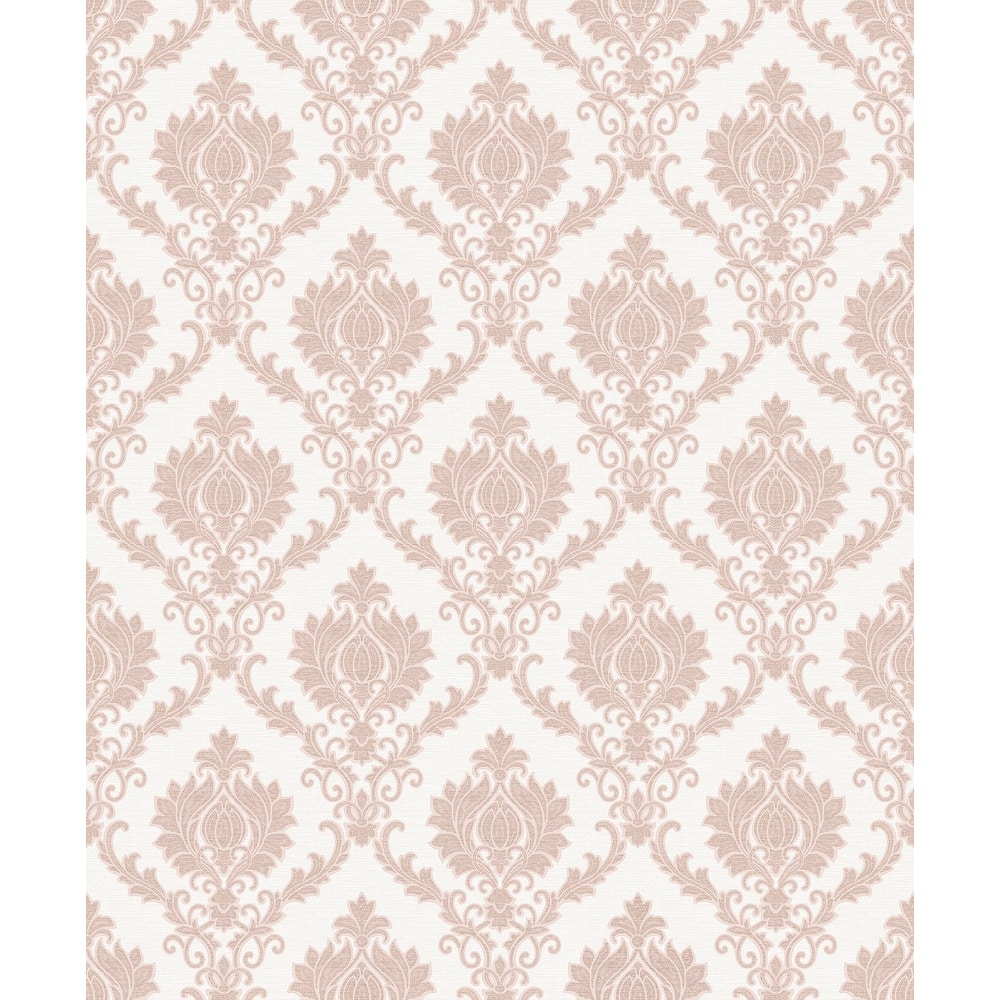 Galerie Wallcoverings Classic Italian Collection Embossed Italian Damask Vinyl on Non-woven Matte Wallpaper Roll