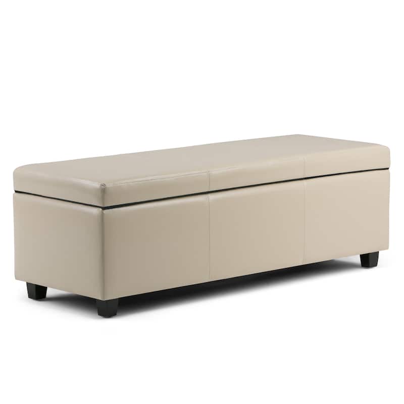 WYNDENHALL Franklin 48-in. Wide Contemporary Rectangular Storage Ottoman