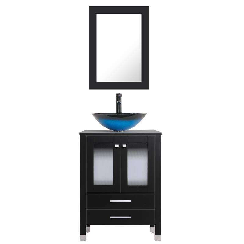 24" Bathroom Vanity with Sink Set Storage Cabinet Combo