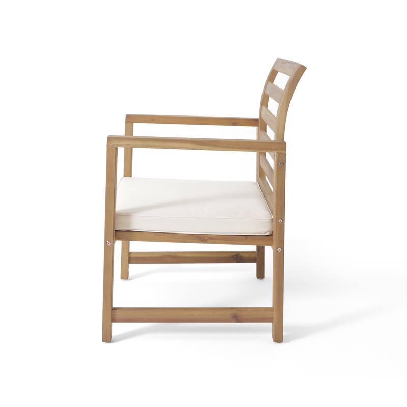 Outdoor Acacia Wood Club Chairs, 2-Pcs Set, Natural Stained
