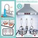 preview thumbnail 8 of 7, Kids 3 in 1 Kitchen Playset with Refrigerator Kitchen Set and Washing Machine - 47.5" x 12" x 35.5"